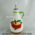 Modernes Design grüne Olivenöl-Flaschen, Keramik-Öl-Flasche mit einzigartiger Form